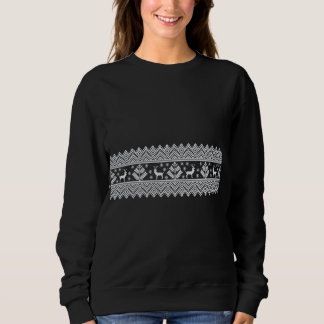 Sweatshirt Nordic Winter Textile Christmas Reindeer Snowflake