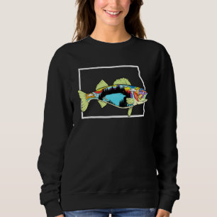 Sweatshirt North Dakota Walleye Walleye Pêche Wi-Fi d'eau dou