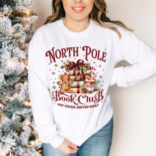 Sweatshirt North Pole Book Club Holiday Book Lover Cadeau