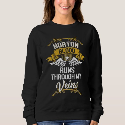 Sweatshirt Norton Blood Traverse Mes Veines (Devant)