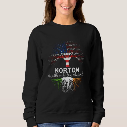 Sweatshirt Norton Irish Nom De Famille Shirt Irish Roots (Devant)