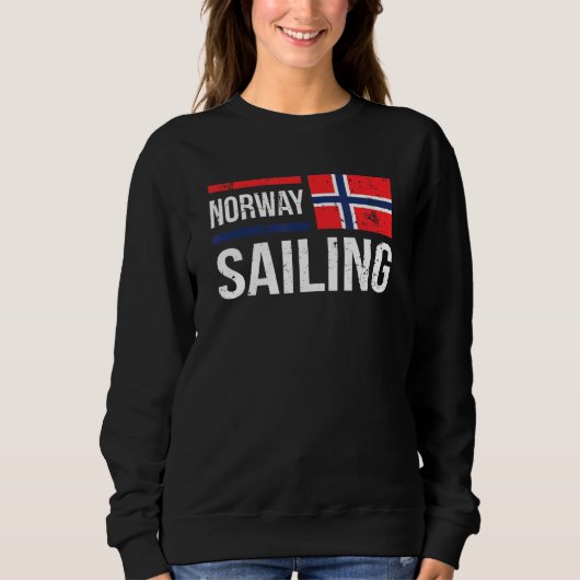 Sweatshirt Norvège Drapeau navigateurs Bateau Match Équipe Co (Devant)