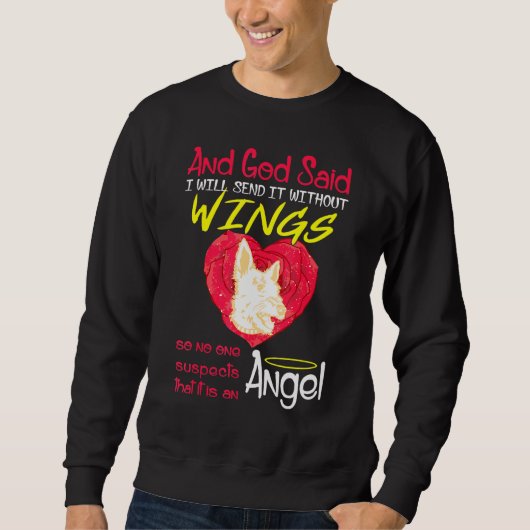 Sweatshirt Norwich Terrier Angel sans ailes (Devant)