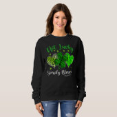 Sweatshirt Not Lucky Simply Blessed Christian Shamrock St Pat (Devant entier)