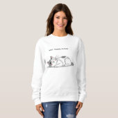Sweatshirt Not Today, Human – Funny Lazy Cat Minimalist T-Shi (Devant entier)