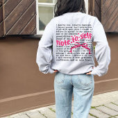 Sweatshirt Note pour moi, je suis assez