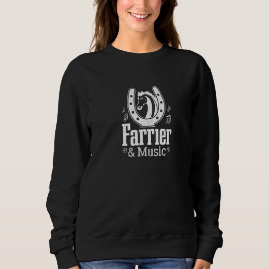 Sweatshirt Notes De Farrier Et De Musique Musicien Chaussure  (Devant)