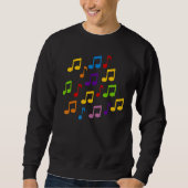 Sweatshirt Notes de musique colorées (Devant)