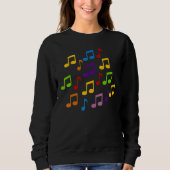 Sweatshirt Notes de musique colorées (Devant)