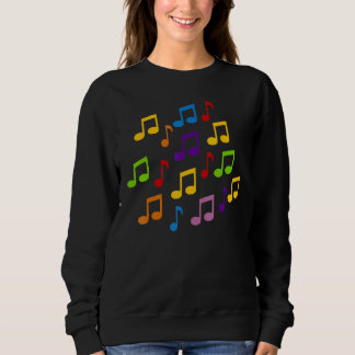 Sweatshirt Notes de musique colorées