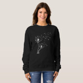Sweatshirt Notes de musique Dandelion Flower (Devant entier)