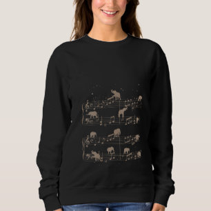 Sweatshirt Notes de musique pour les femmes Elephant