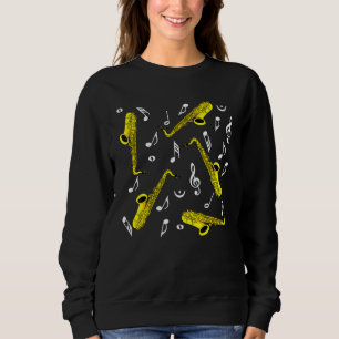 Sweatshirt Notes de musique saxophone