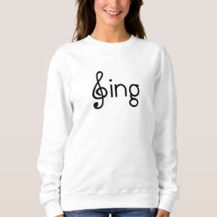 Sweatshirt Notes d'enregistrement d'image de Sing Clef Word