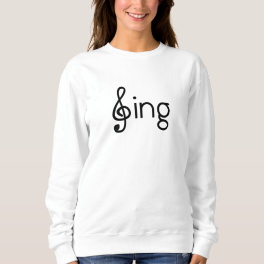 Sweatshirt Notes d'enregistrement d'image de Sing Clef Word (Devant)