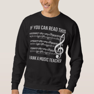 Sweatshirt Notes musicales compliquées Enseignant de la musi