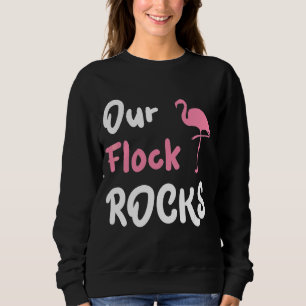 Sweatshirt Notre Flock Rocks Flamant rose Vacances Famille Mè