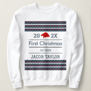 Sweatshirt Notre premier Noël en tant que M. et Mme Newlyhed 