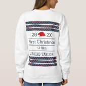 Sweatshirt Notre premier Noël en tant que M. et Mme Newlyhed  (Dos)