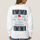 Sweatshirt Notre premier Noël en tant que M. et Mme Newlywa (Dos)