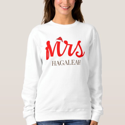 Sweatshirt Notre premier Noël en tant que M. et Mme Newlywa (Devant)