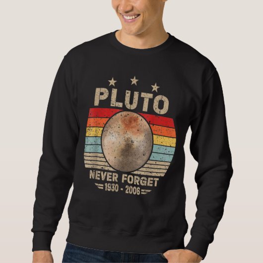 Sweatshirt N'oubliez jamais Pluto Retro Nerdy Astronomie Spac (Devant)