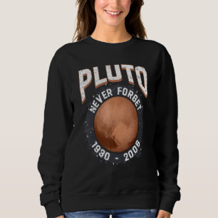 Sweatshirt N'oubliez jamais Pluto Retro Vintage Funny Space S