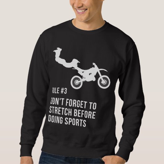 Sweatshirt N'oubliez pas Stretch Motorbike Stuntman (Devant)