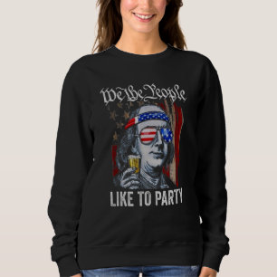 Sweatshirt Nous Les Gens Aiment Faire La Fête - Coupe Rouge 4