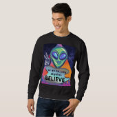 Sweatshirt Nous ne partons nulle part, croyez (Devant entier)