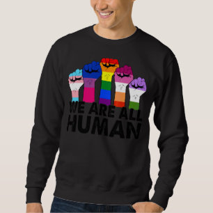 Sweatshirt Nous Sommes Tous Fier Humain Lgbt Rainbow Flag Ins