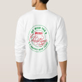 Sweatshirt Nous vous souhaitons un joyeux Noël rouge et vert (Dos)
