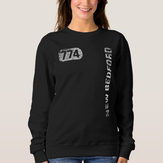 Sweatshirt Nouveau Bedford Massachusetts 774 Code régional Vi (Devant)