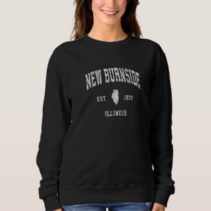 Sweatshirt Nouveau Burnside Illinois Il Vintage Athlétique Sp