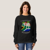 Sweatshirt Nouveauté Afrique du Sud Pudding de Noël (Devant entier)