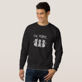 Sweatshirt Nouveautés Chat Noir Humour Sarcastique Kitten Int (Devant entier)