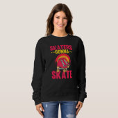 Sweatshirt Novelty Nostalgale Old Fashioned Roller Skates Ent (Devant entier)