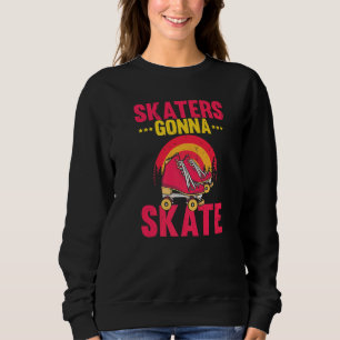 Sweatshirt Novelty Nostalgale Old Fashioned Roller Skates Ent
