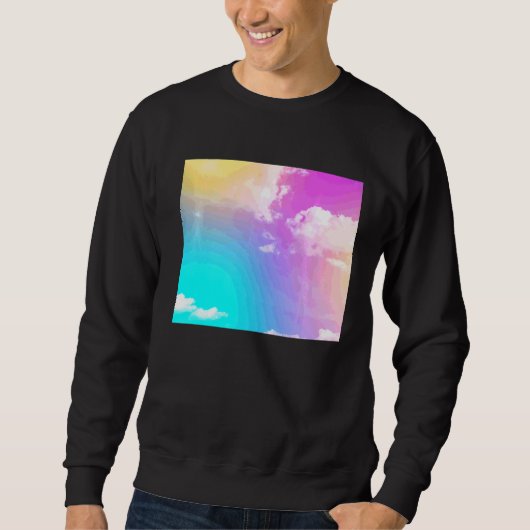 Sweatshirt Nuages arc-en-ciel (Devant)