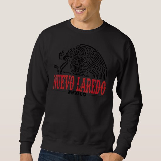 Sweatshirt Nuevo Laredo Mexique Aigle Retro Vintage désistée (Devant)