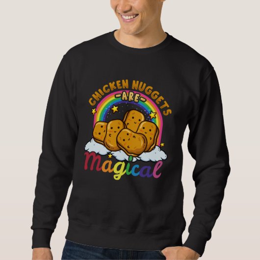 Sweatshirt Nuggets de Poulet Nourriture Restauration Rapide A (Devant)