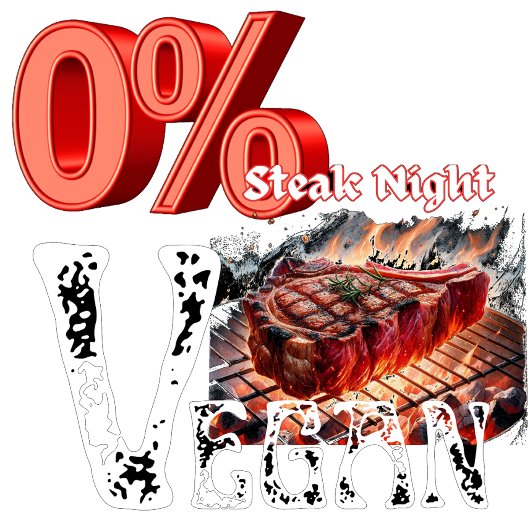 Sweatshirt Nuit de steak végétal à zéro pour cent