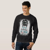 Sweatshirt Nuit Shift Infirmière Ou Vie Messy Bun Stethoscope (Devant entier)