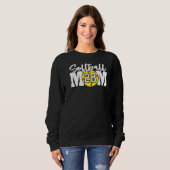 Sweatshirt Numéro 28 de la maman du softball (Devant entier)