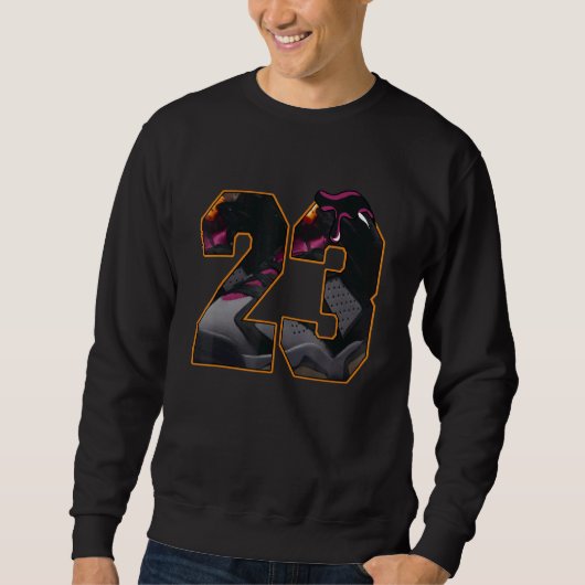 Sweatshirt Numéro de goutte 23 Retro Bordeaux 6s Correspondan (Devant)