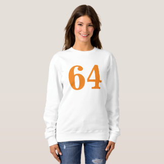 Sweatshirt Numéro de Personnaliser orange T-shirt à manches l