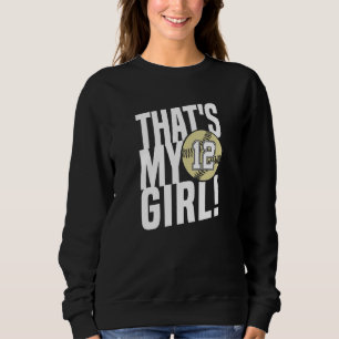 Sweatshirt Numéro douze c'est ma fille 12 Maman de softball