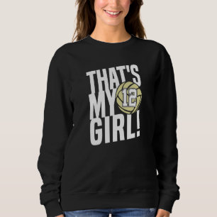 Sweatshirt Numéro douze c'est ma fille 12 Maman de volley-ba