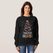 Sweatshirt Nurs de Noël Joyeux sapin de Noël de l'infirmière  (Devant entier)