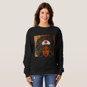 Sweatshirt Nurse Black Women Black History Month Afro African (Devant entier)
